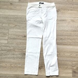 Chaps White Cotton Blend Jeans Womens 2p Summer Classic Dressy Casual